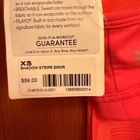 Athleta Shadow Stripe Energize Tank Top Built-In-Bra Size XS NWT - Picture 7 of 14
